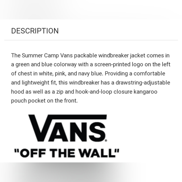 Vans Summer Camp Windbreaker *NWT* - Picture 11 of 13